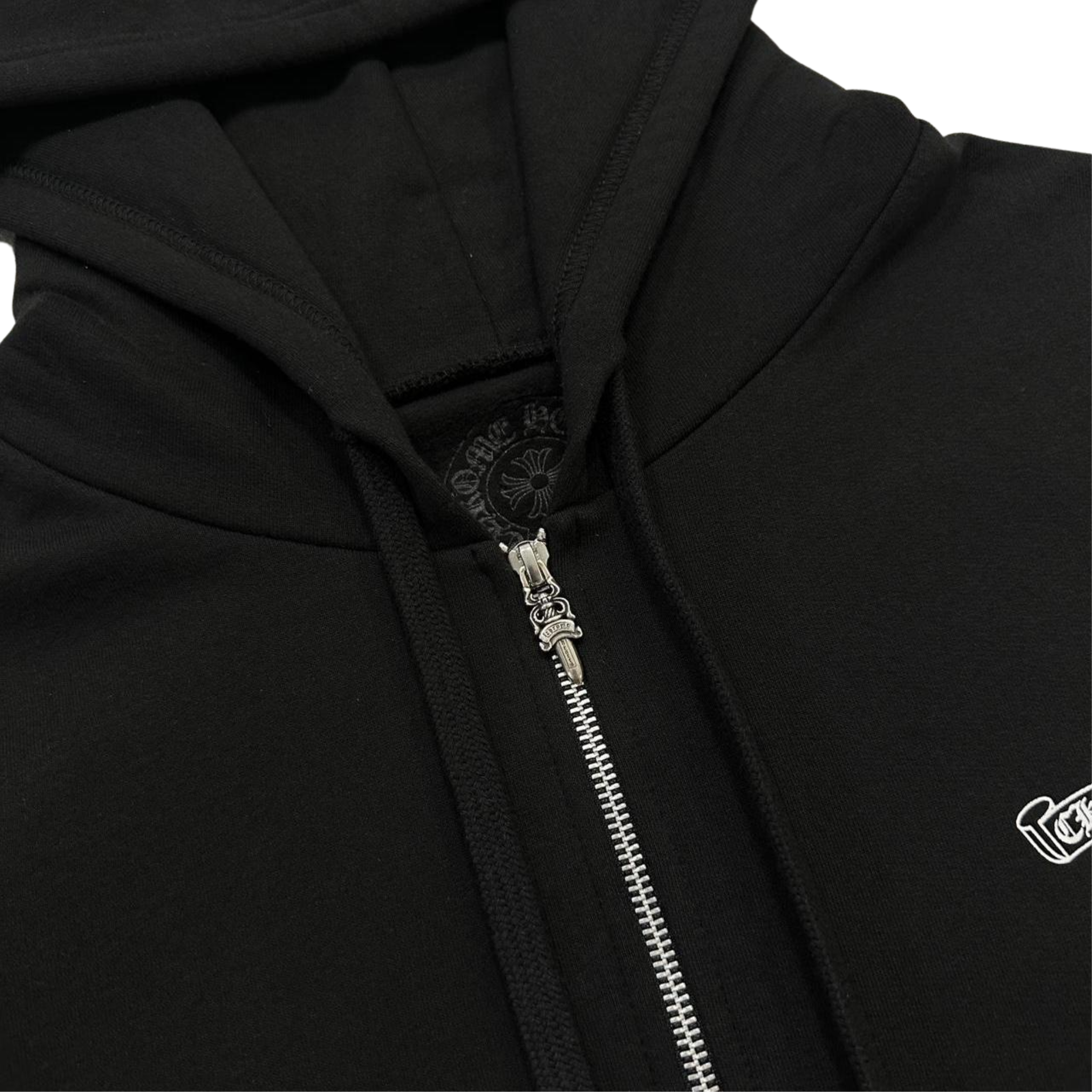 CH Scroll Logo Zip Up Hoodie Black