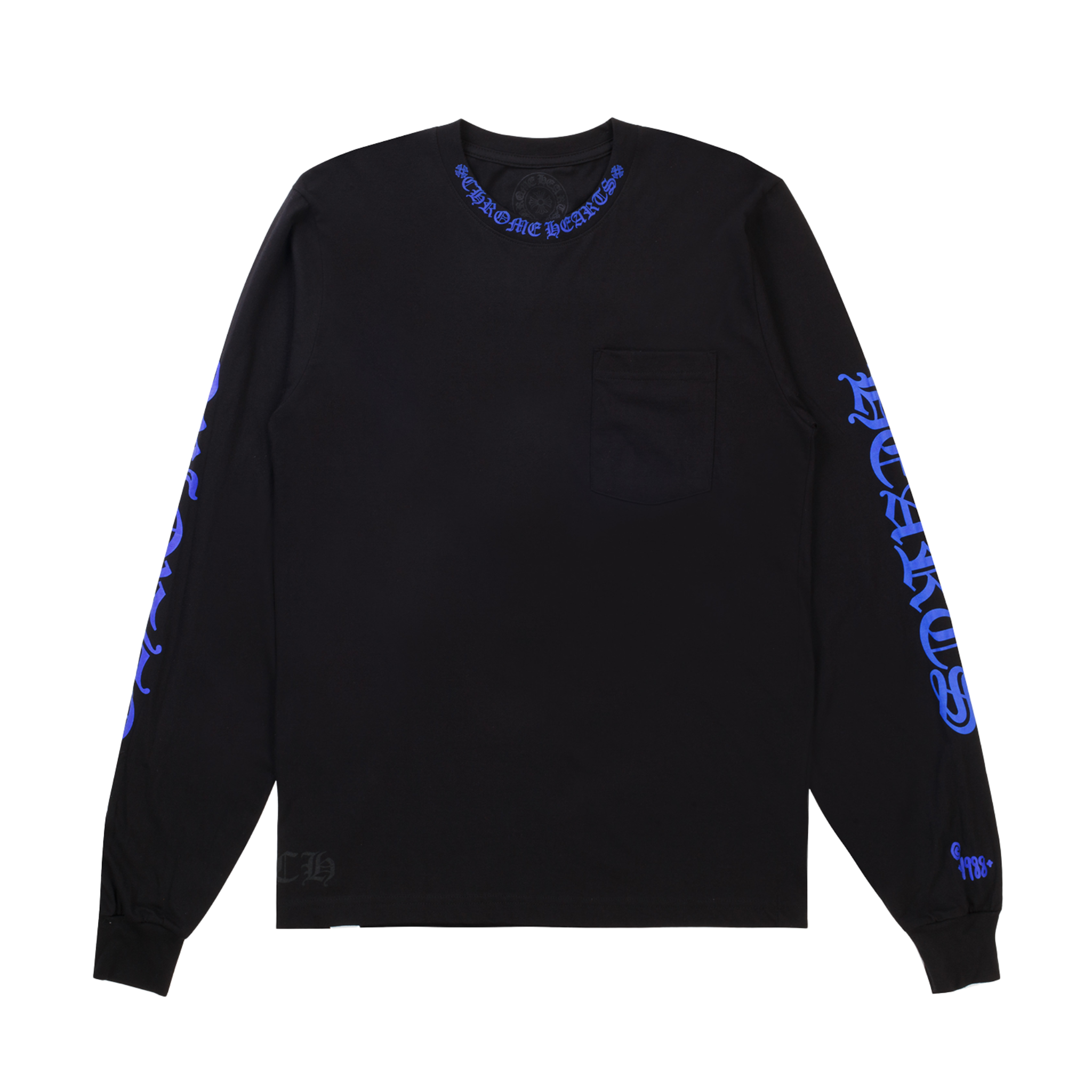 CH 1988 Neck Logo Long Sleeve T-shirt Black/Blue