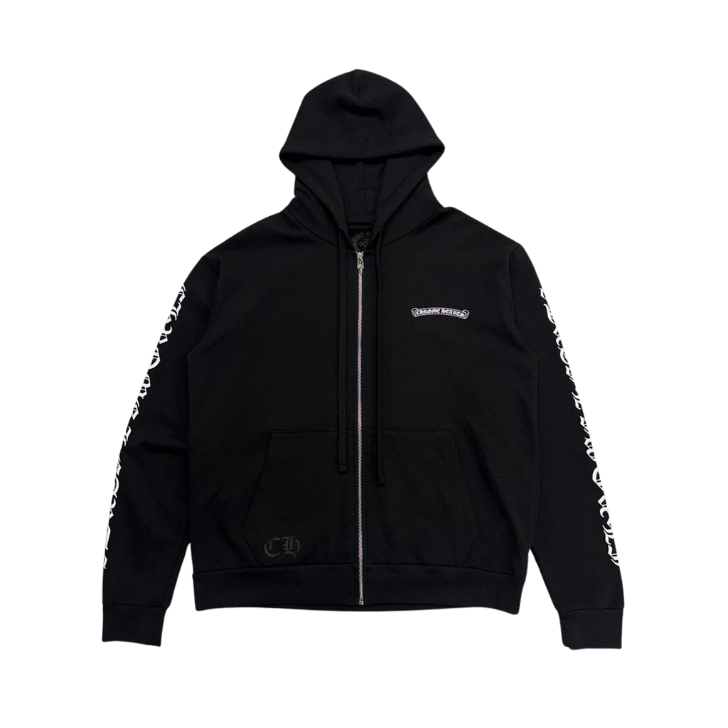 CH Scroll Logo Zip Up Hoodie Black
