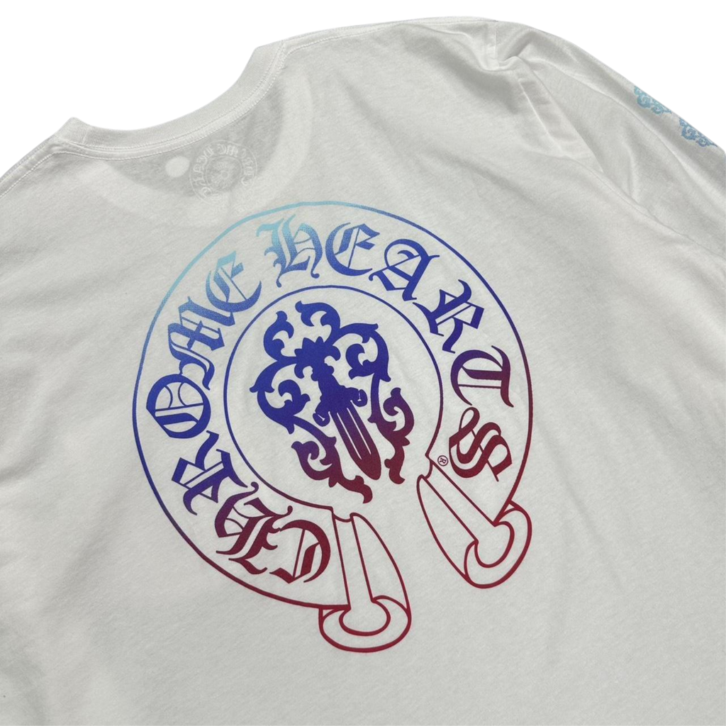 CH Gradient Horseshoe Dagger Logo Long Sleeve T-Shirt White