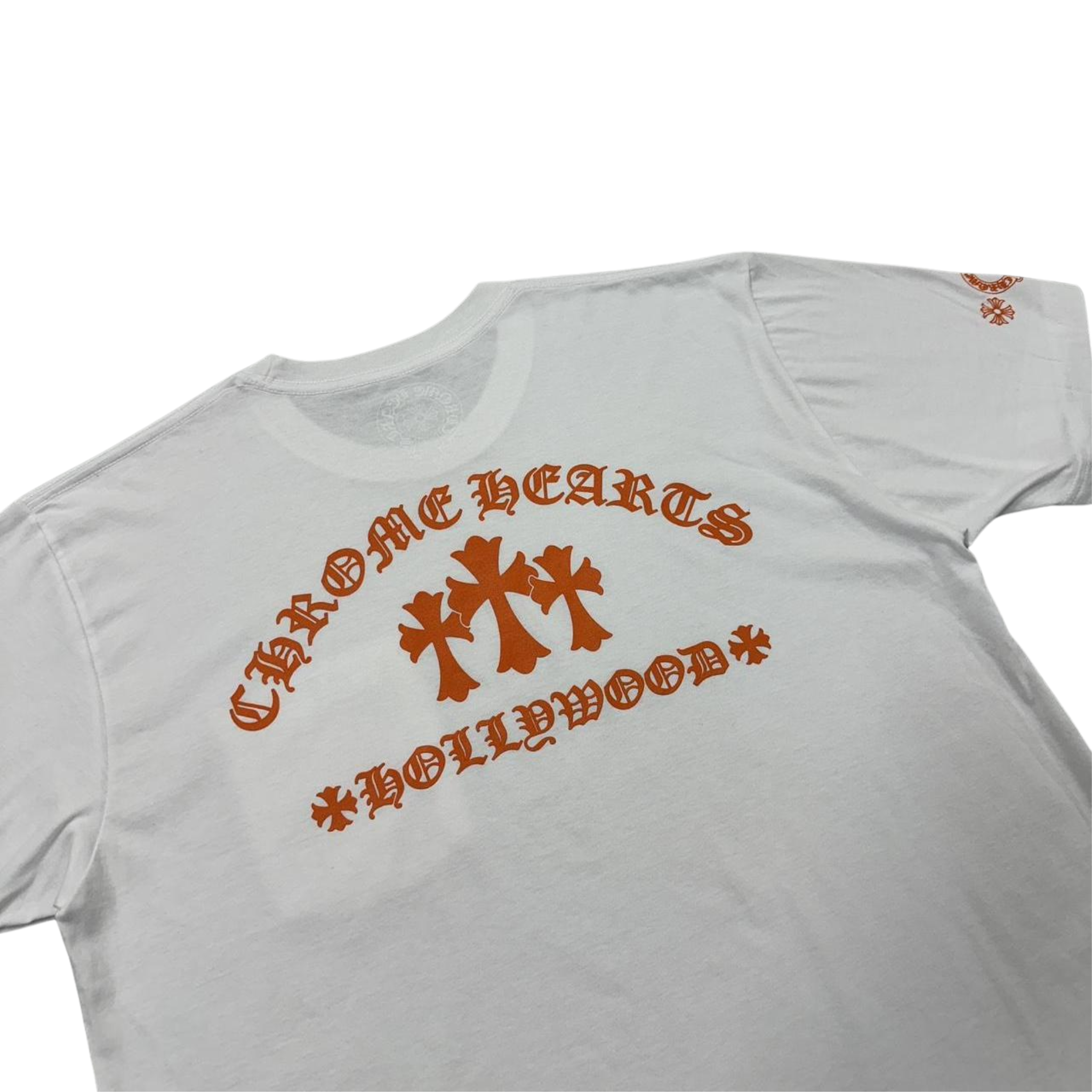 CH Men's White and Orange T-Shirt