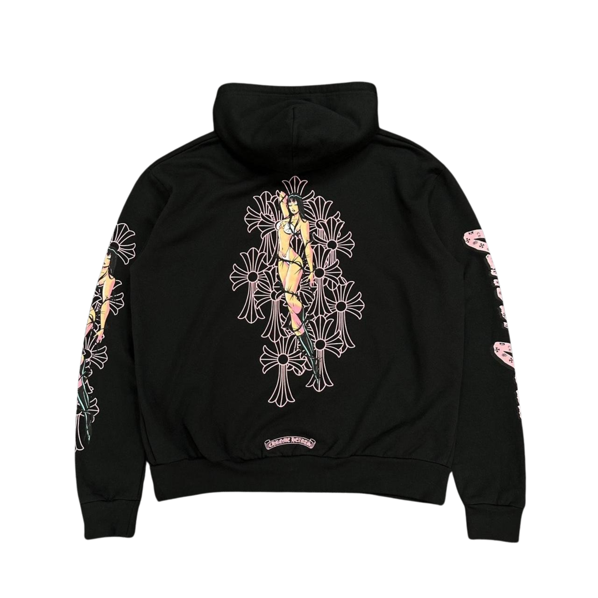 CH Deadly Doll Jessie Jo Stark Pink Cemetery Logo Zip Up Hoodie Black