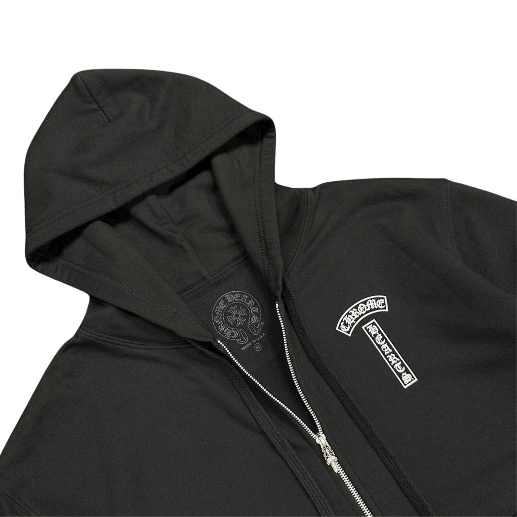 CH T Scroll Logo Thermal Zip Up Hoodie Black