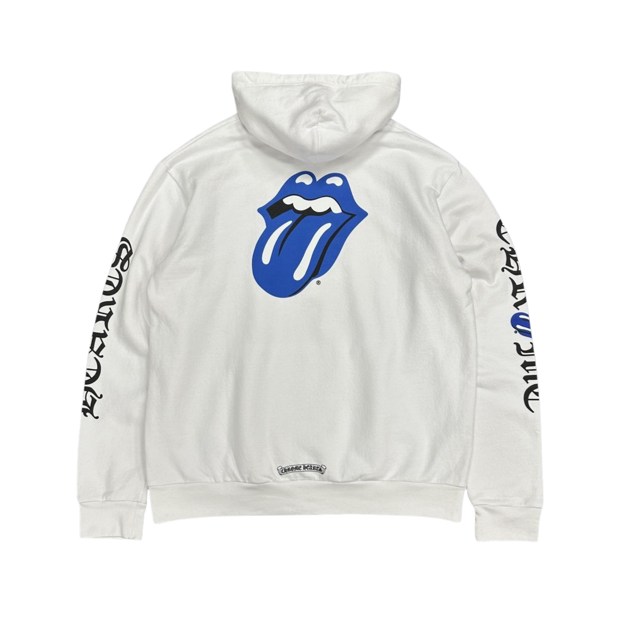 CH Rolling Stones Blue Lips Logo Hoodie White