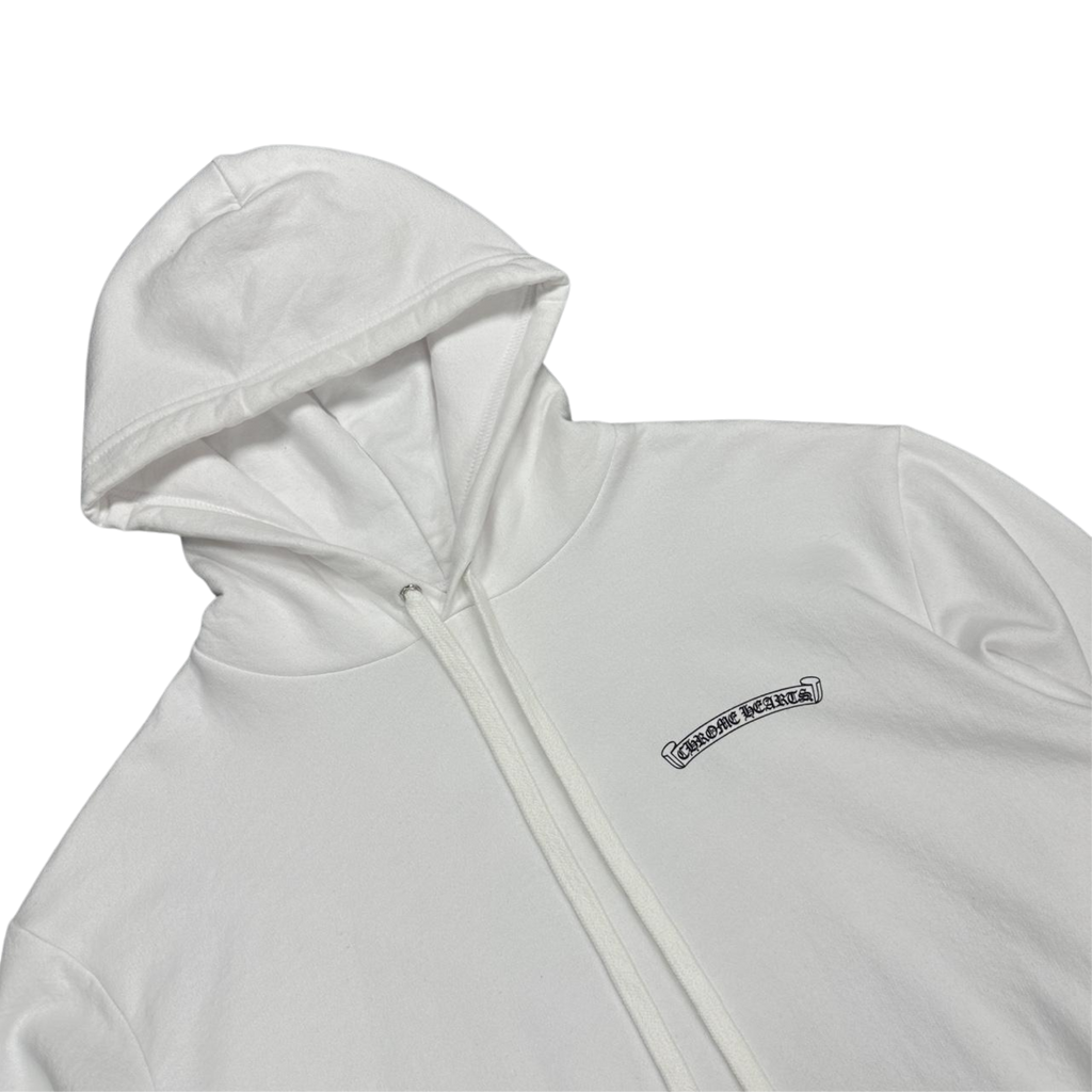CH Rolling Stones Blue Lips Logo Hoodie White