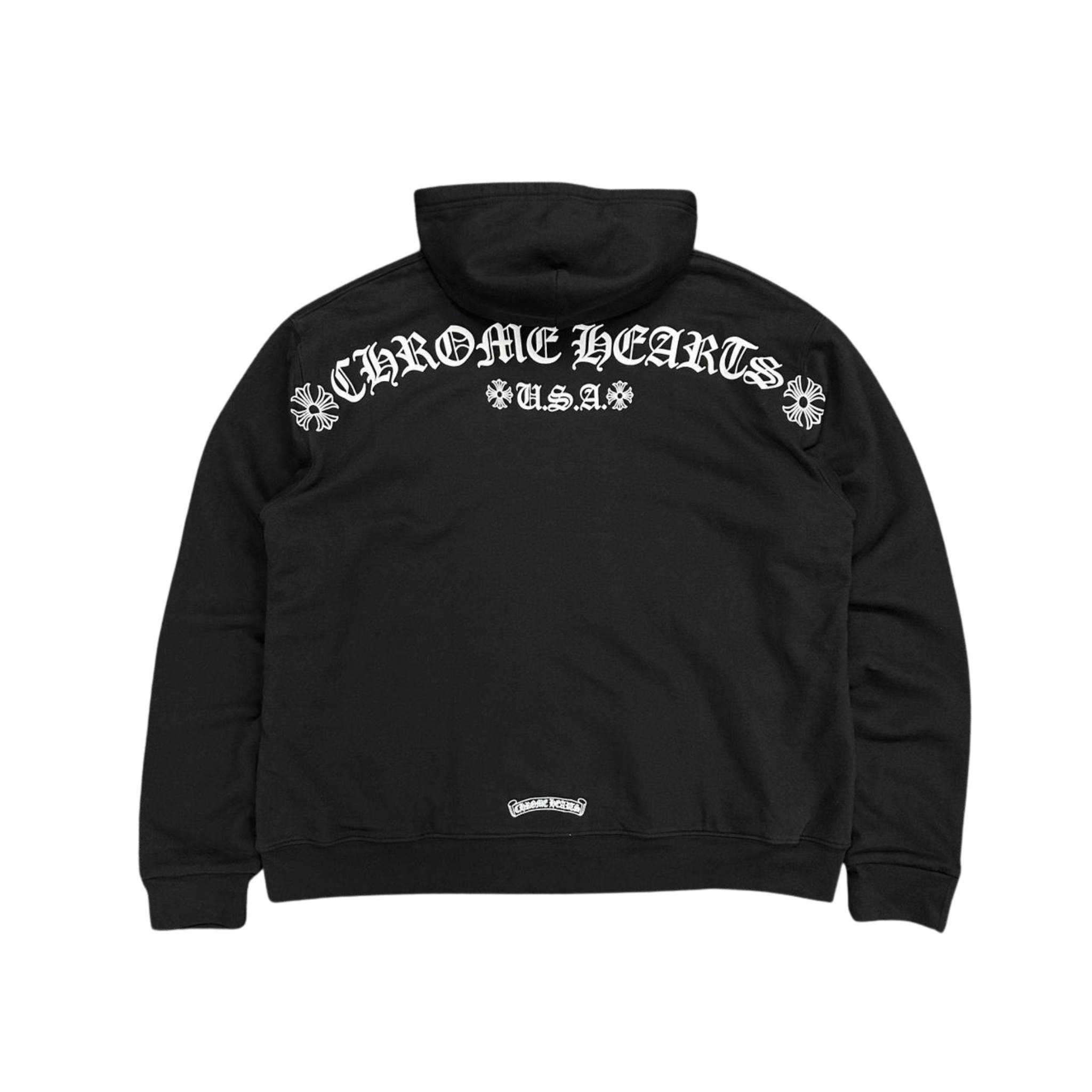 CH T Scroll Logo Thermal Zip Up Hoodie Black