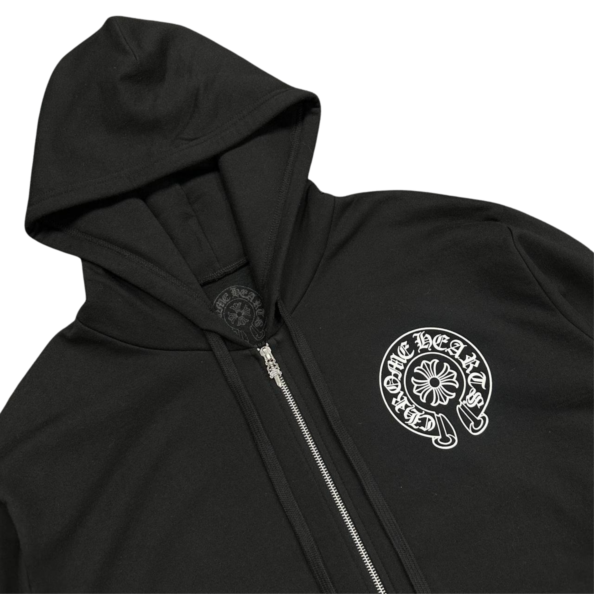 CH Manchester Exclusive Horseshoe Logo Zip Up Hoodie Black