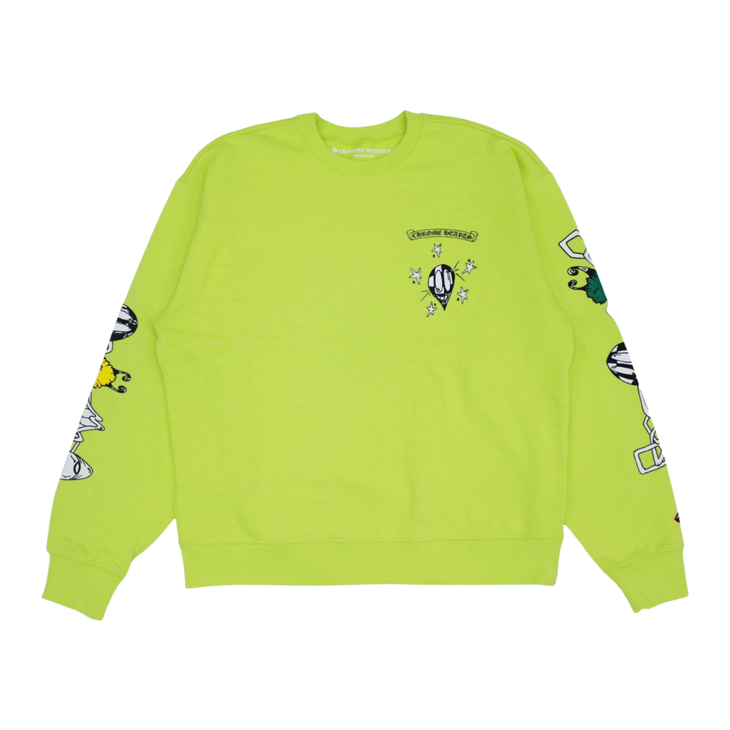 CH Matty Boy Link Crewneck Sweatshirt Lime Green