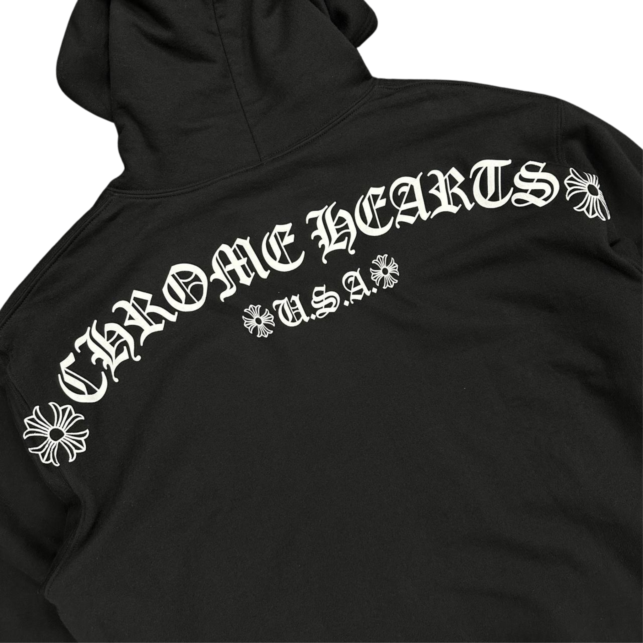 CH T Scroll Logo Thermal Zip Up Hoodie Black