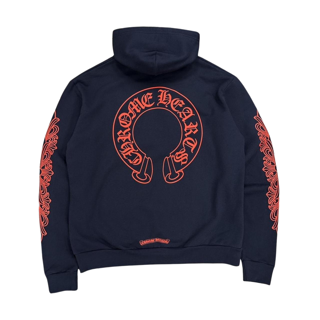 CH Red Horseshoe Logo Hoodie Navy