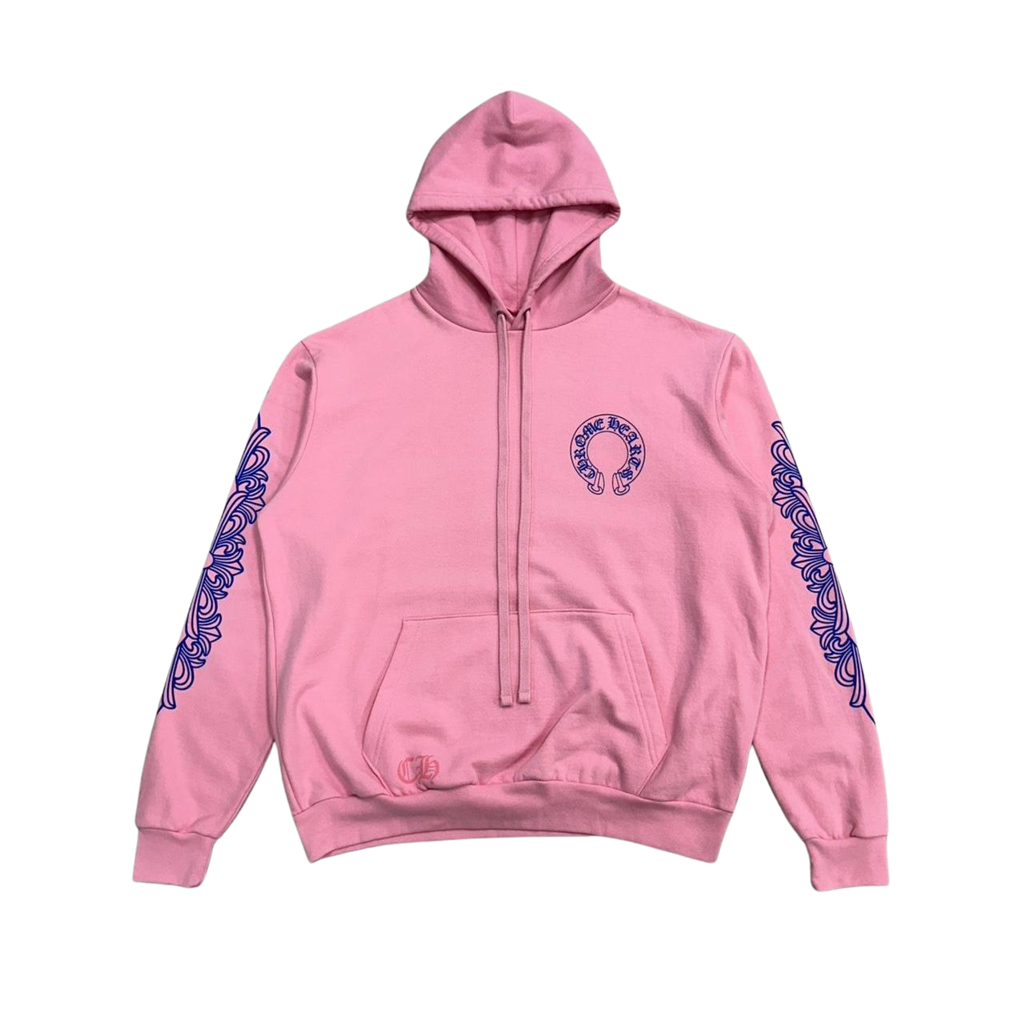 CH Floral Horseshoe Logo Hoodie Pink Blue