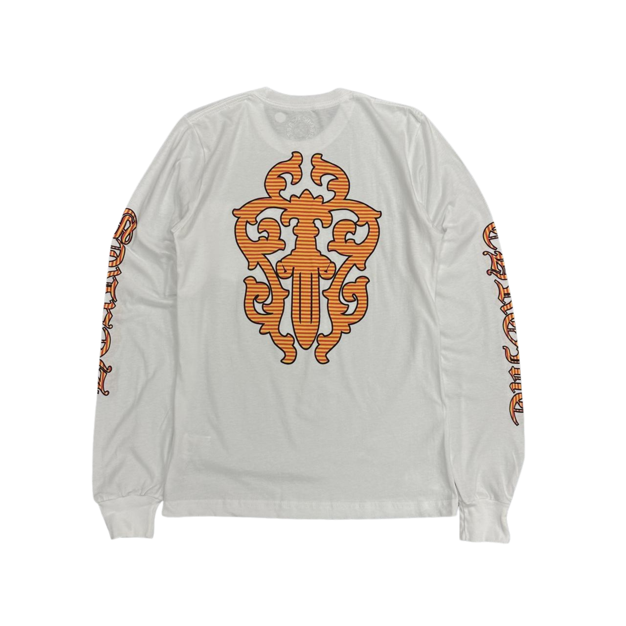 CH Stripe Dagger Logo Long Sleeve T-Shirt White