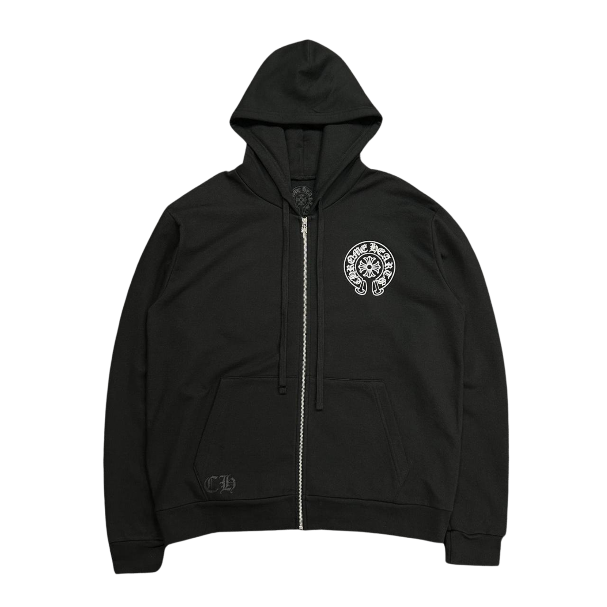 CH Manchester Exclusive Horseshoe Logo Zip Up Hoodie Black