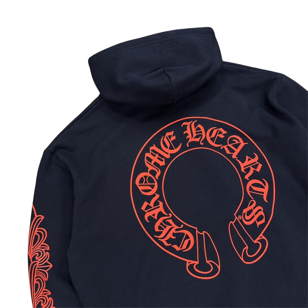 CH Red Horseshoe Logo Hoodie Navy