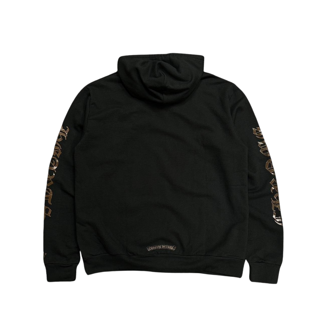 CH Exclusive Brown Vertical Logo Zip Up Hoodie Black