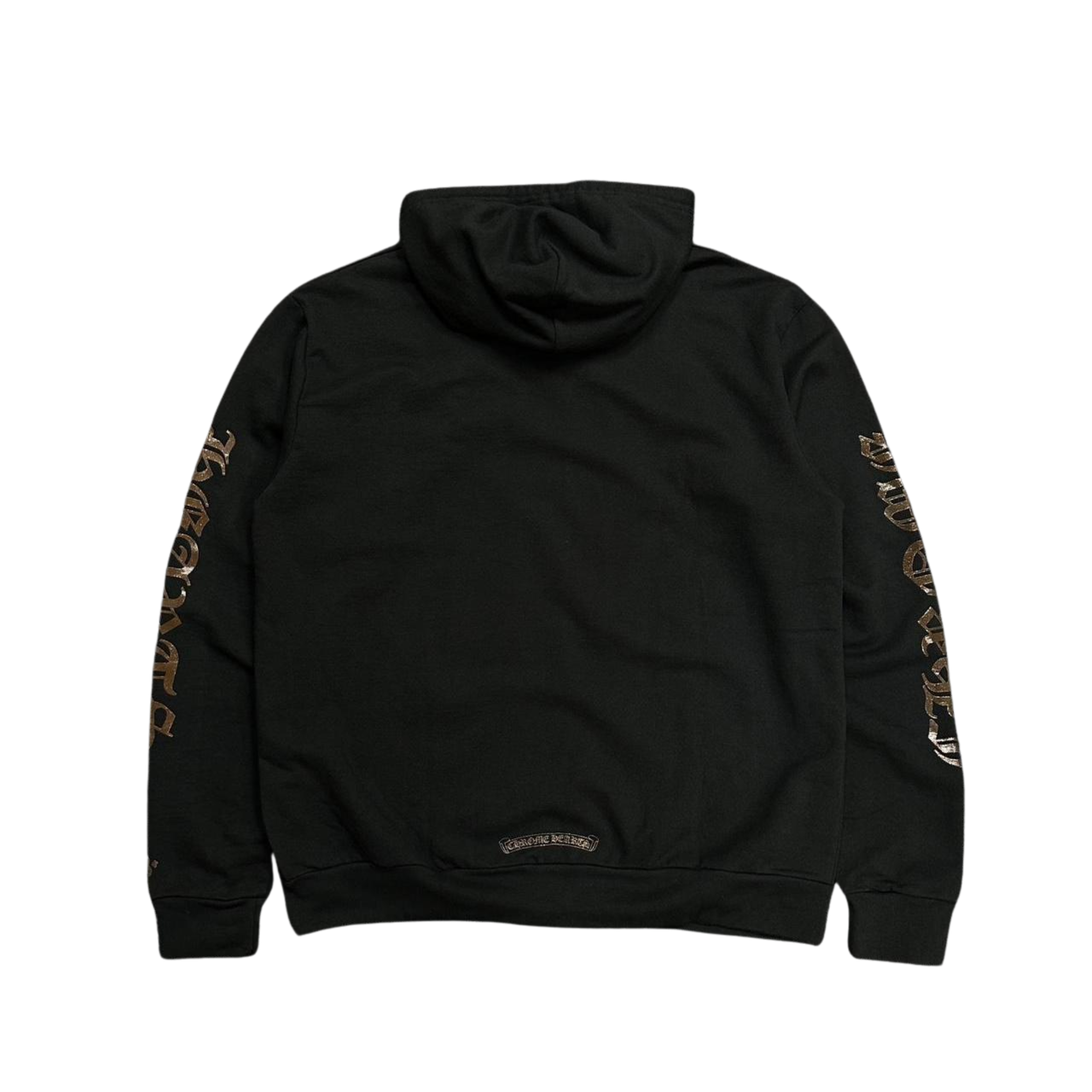 CH Exclusive Brown Vertical Logo Zip Up Hoodie Black