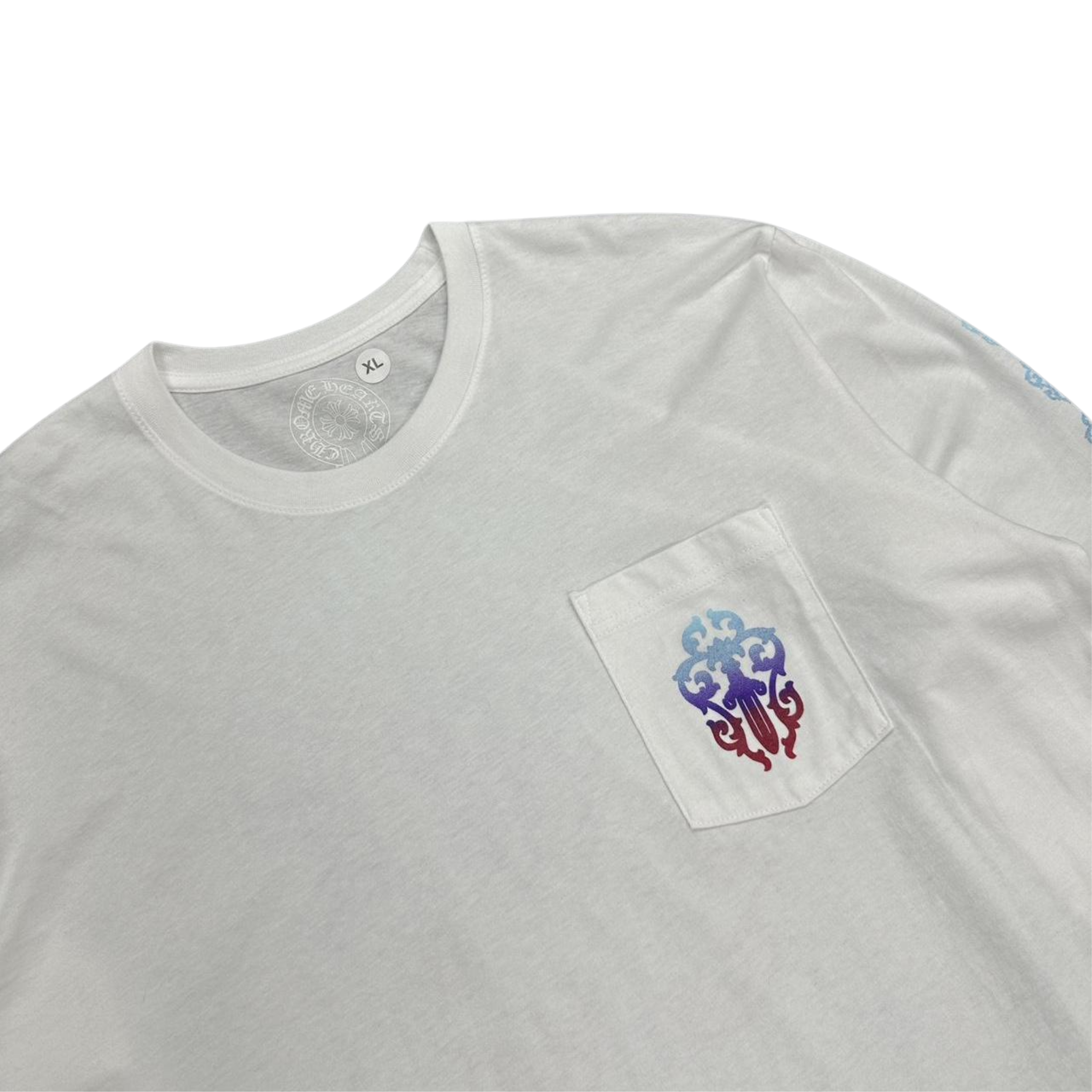 CH Gradient Horseshoe Dagger Logo Long Sleeve T-Shirt White