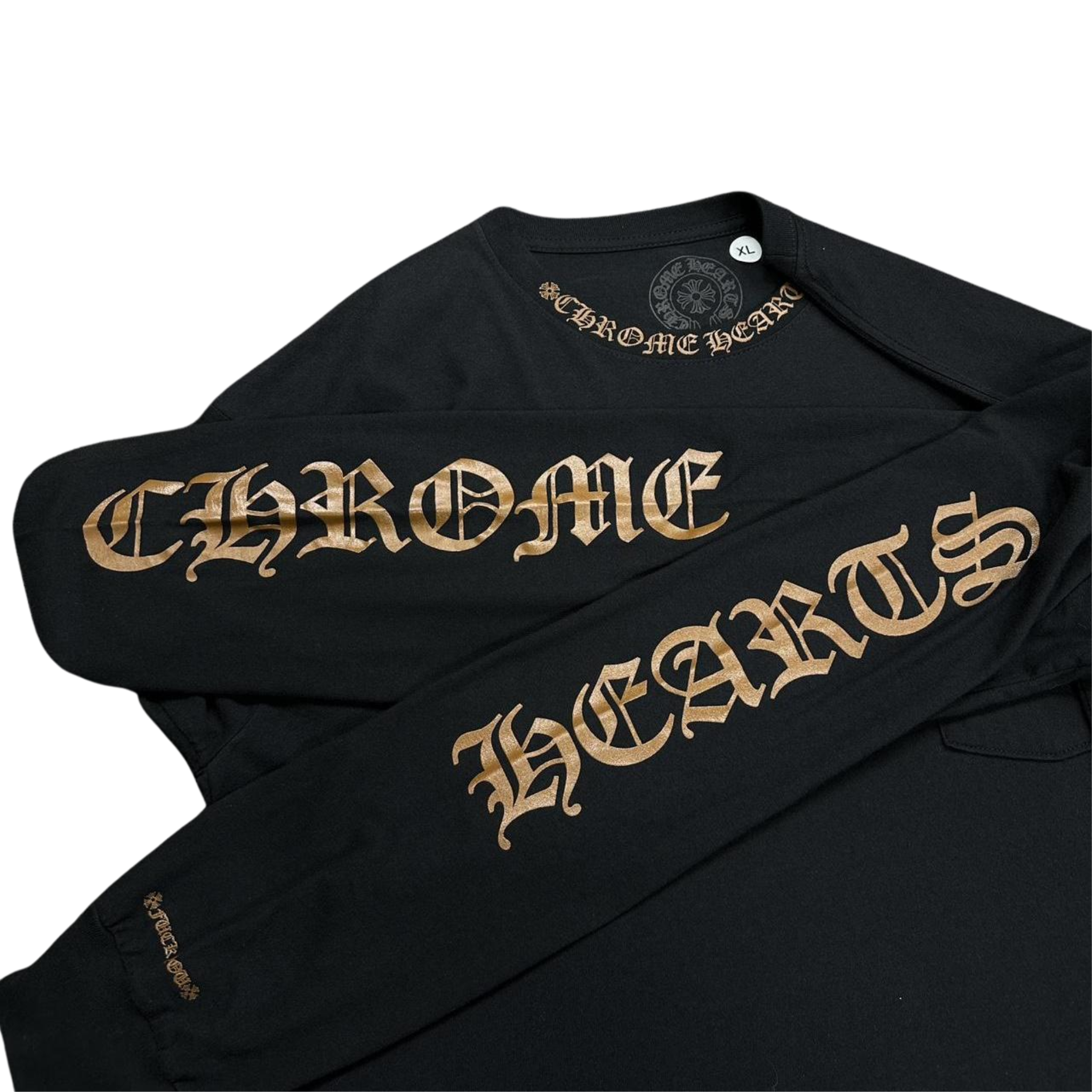 CH Fuck You Neck Logo Long Sleeve T-Shirt Black
