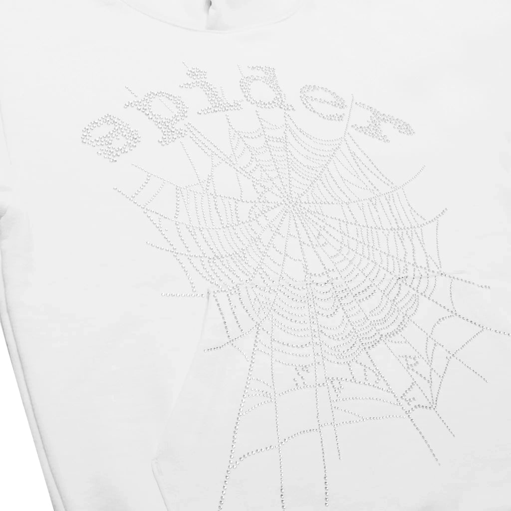 S5R OG Rhinestone Logo White Hoodie